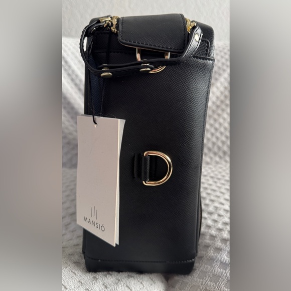 🆕 La Mansio One Half-Pack Modular Travel Bag Black Saffiano Leather Retail $567 - Picture 4 of 8